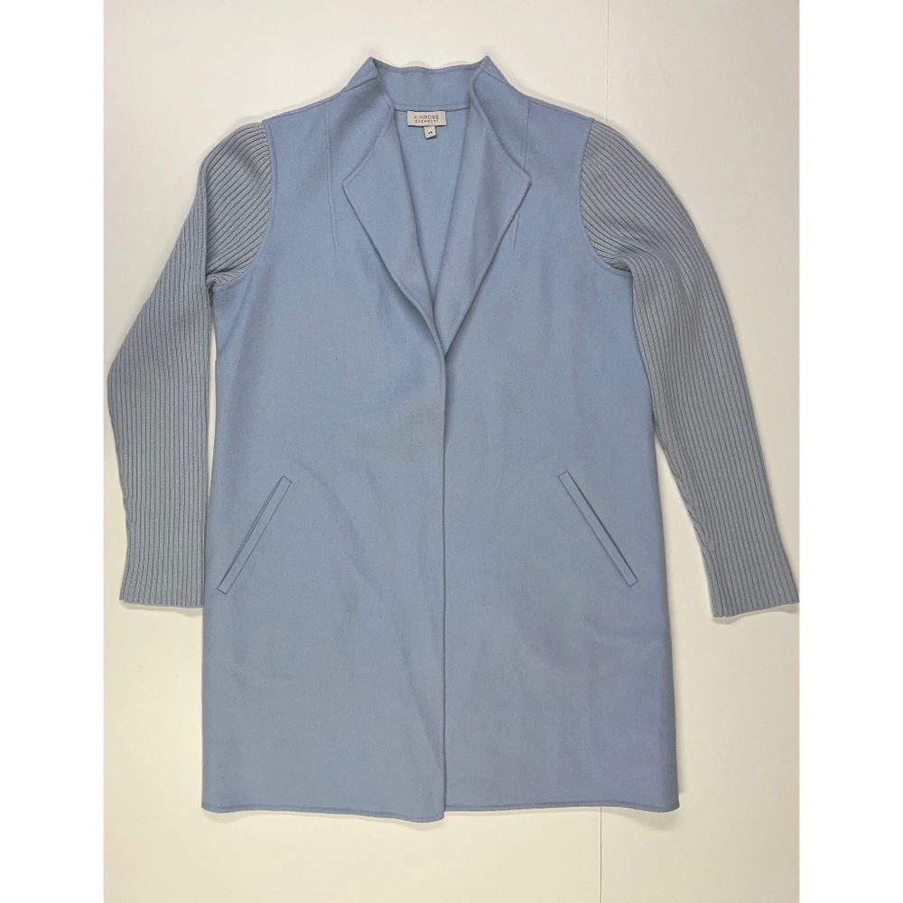 Kinross Baby Blue Wool Cashmere Coat Size Medium GUC